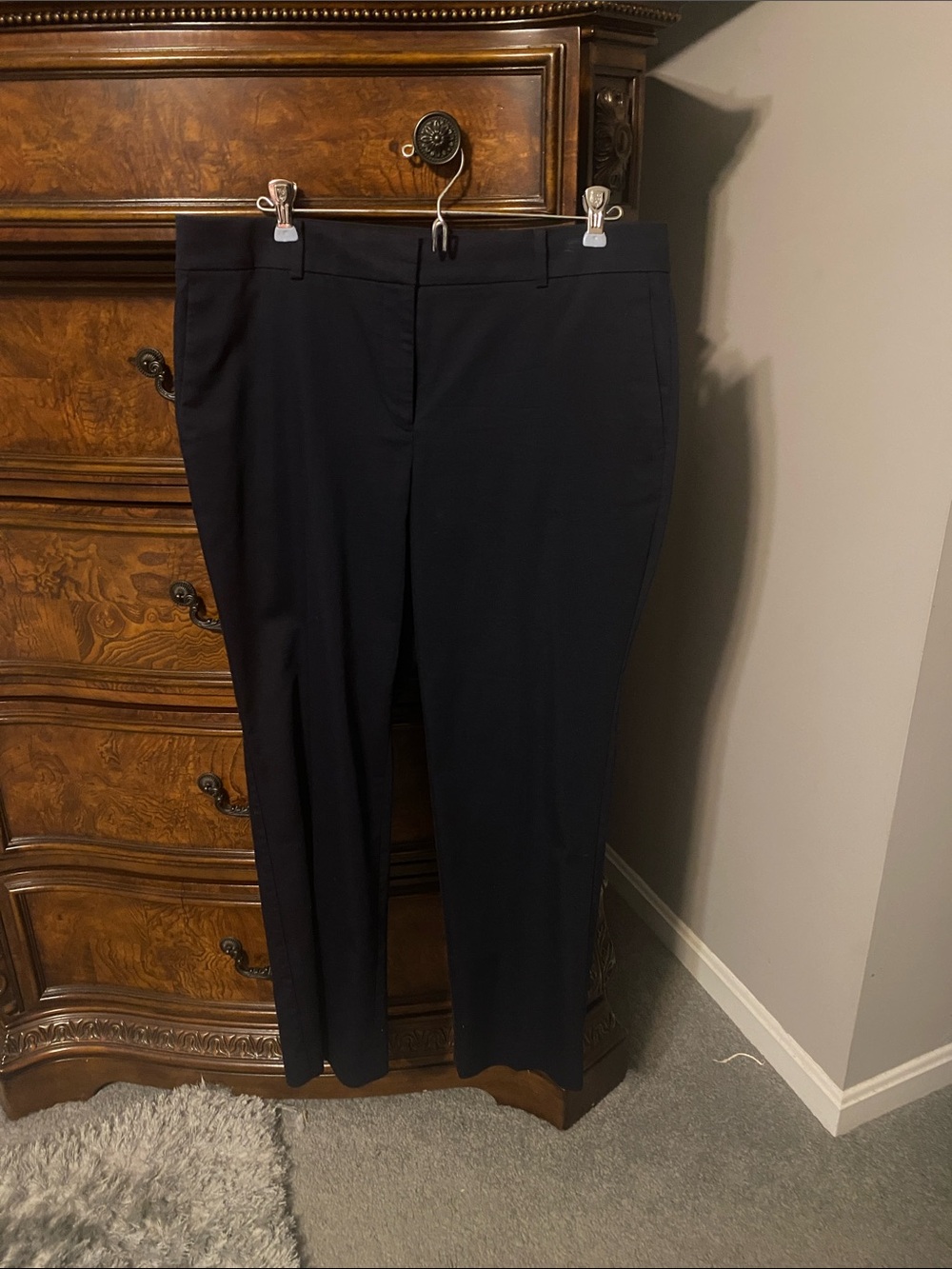 Ann Taylor Ann Fit Blue Dress Pants Size 12 Petite